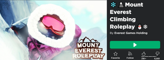 Mount Everest Climbing Roleplay Wiki Fandom - roblox mount everest rp