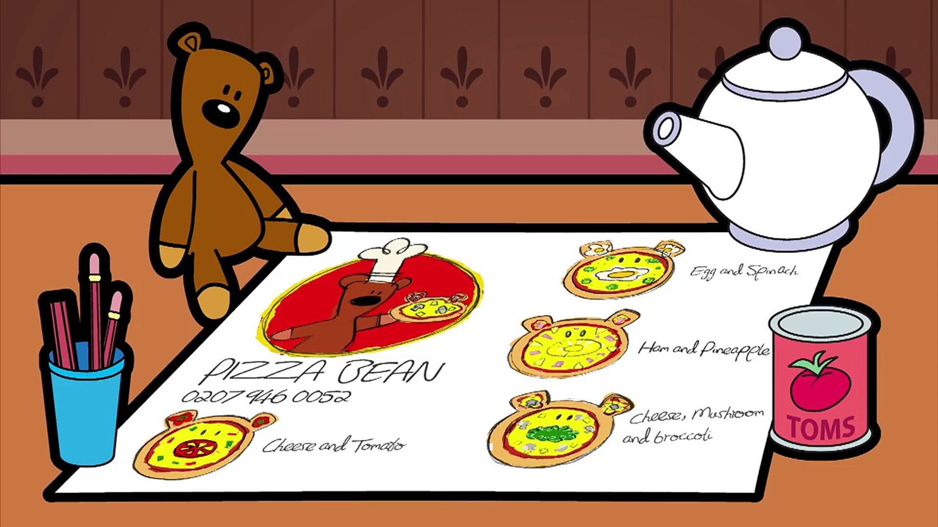 mr bean teddy pizza