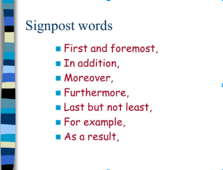 define signpost in speech