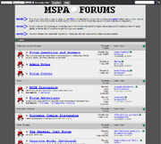 MSPA Forums layout