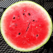 Cut watermelon squared circle