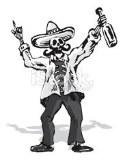 Stock-illustration-3071675-drunk-mexican-skull-character