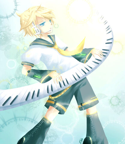 Archivo:VOCALOID Kagamine Len by devilevil.jpg