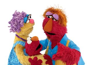 Elmo and his parents