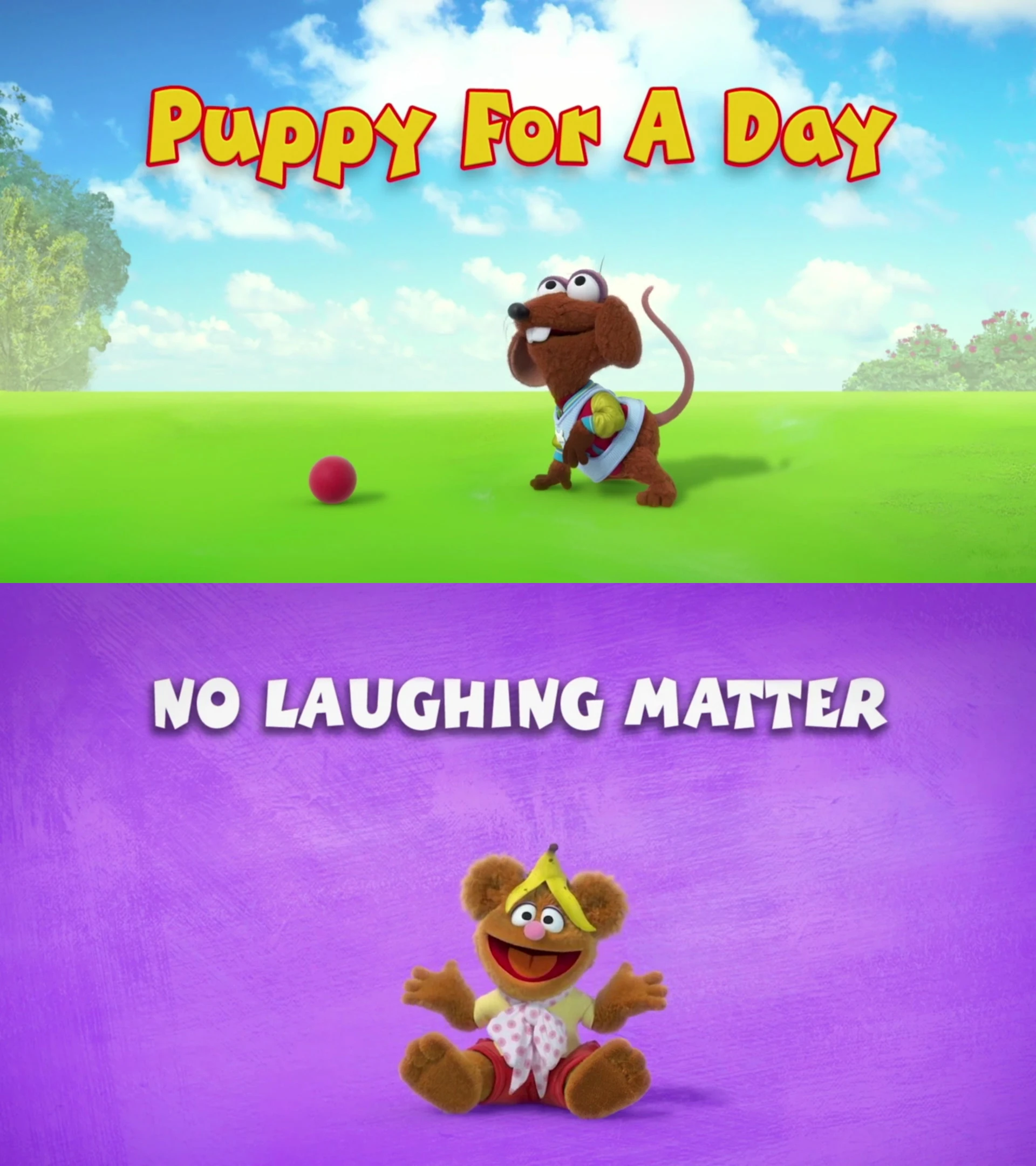 Episode 120 Puppy for a Day / No Laughing Matter Muppet Wiki Fandom
