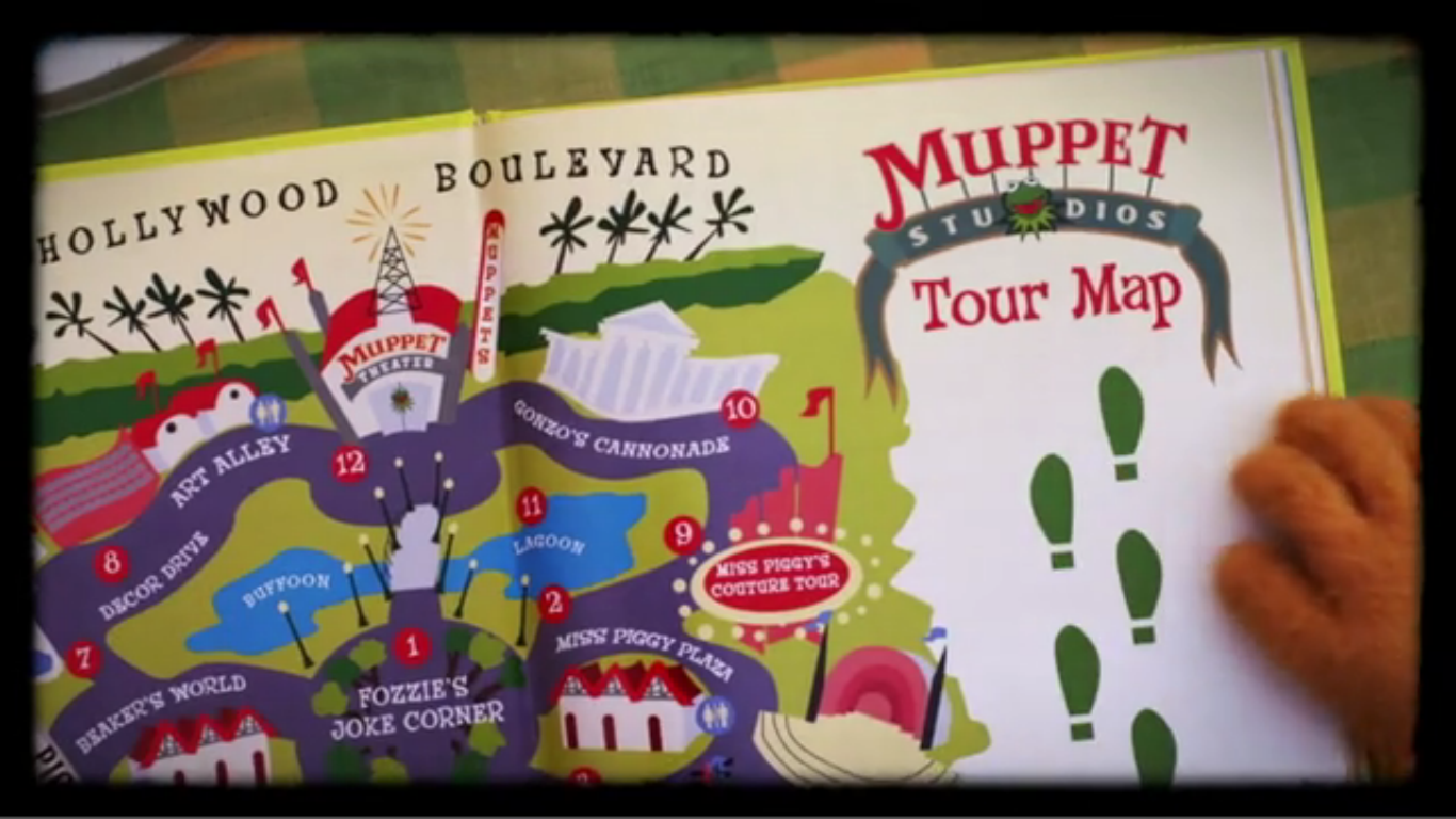 the muppets travel by map