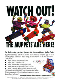 Muppet Trading cards print ad NickMag April May 1994
