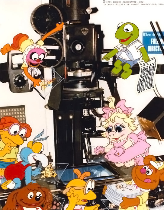 The Muppet Babies with an animation camera