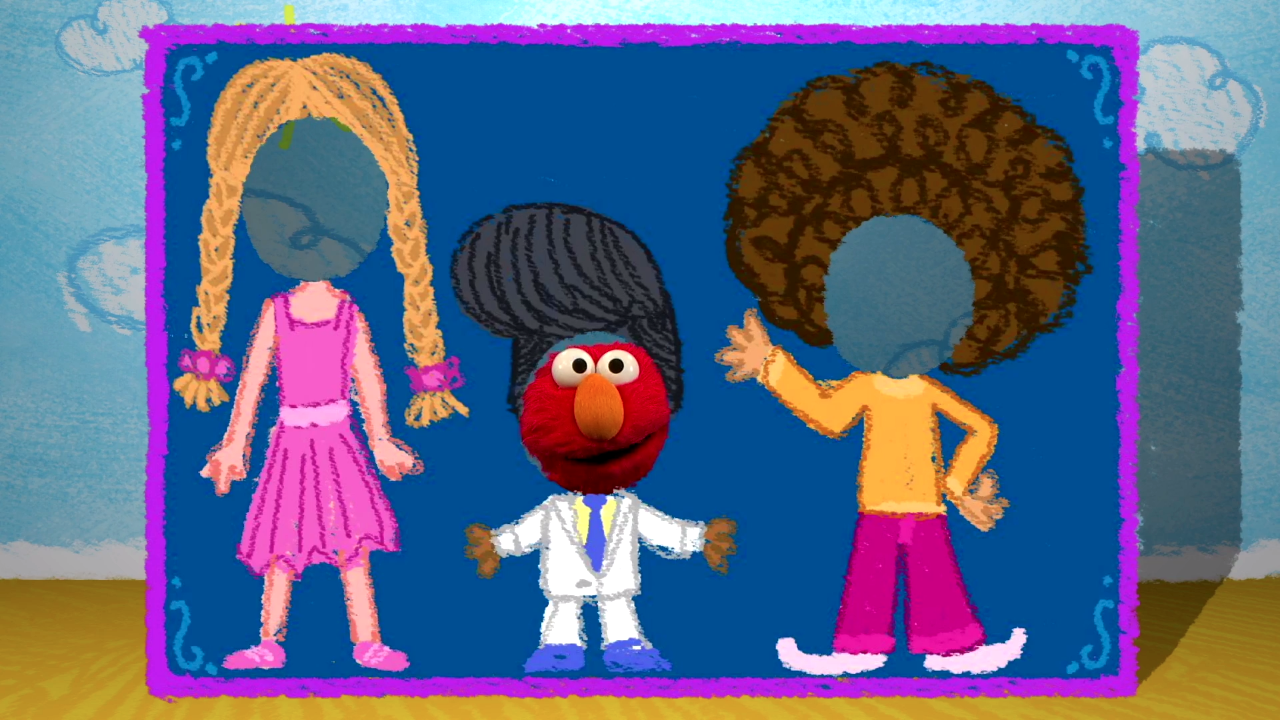 Elmo's Crazy Blue Hair on Sesame Street - wide 7