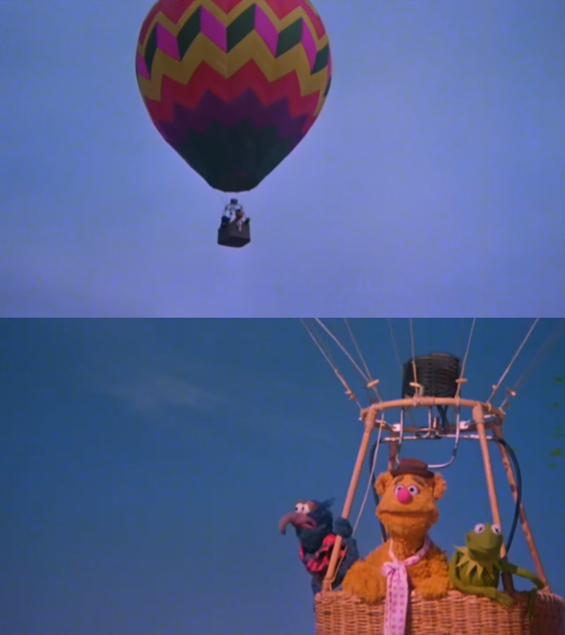 Image result for hot air balloon muppets