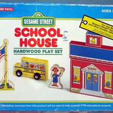 sesame street wooden train set
