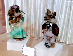 Foxes on display