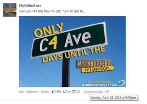 Mythbusters facebook 20130428