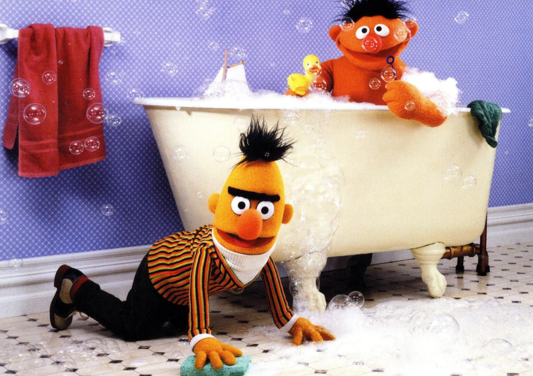 Image Ernie bert bath.jpg Muppet Wiki FANDOM powered by Wikia