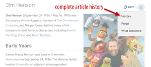 History Tab Location
