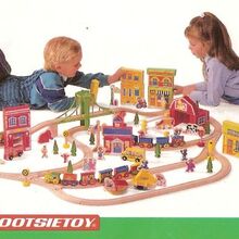 sesame street wooden train set