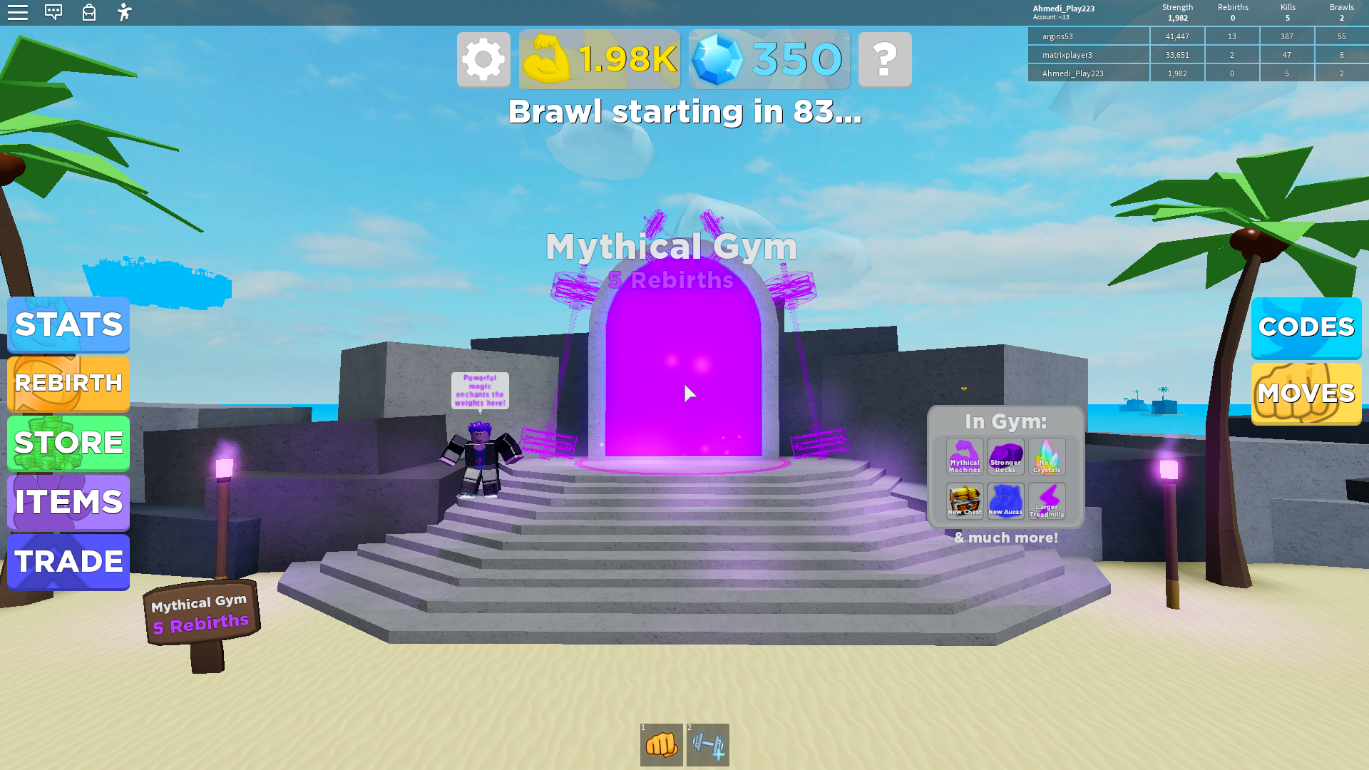 Mythical Gym Muscle Legends Wiki Fandom - roblox codes for muscle legends