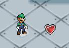Luigi with a Heart Container