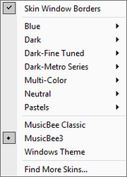 Skins Menu