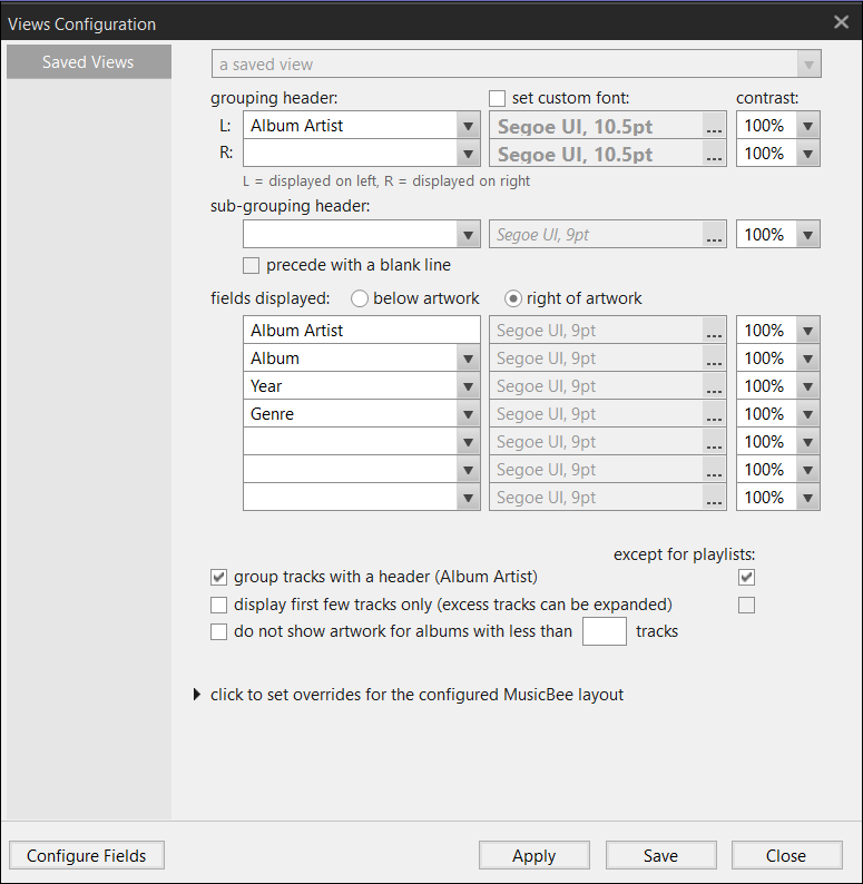Main Panel Views MusicBee Wiki FANDOM powered by Wikia