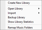 Library Menu