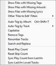 Tagging Tools Menu