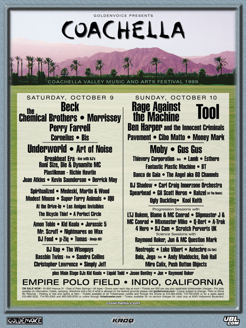 Coachella 1999 Line Up | Music Festivals Wiki | Fandom