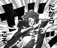 Izuku kontert Hitoshis Angriff