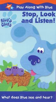 Blue's Clues Stop, Look and Listen! VHS Cover