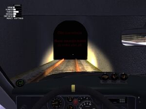 Train tunnel end
