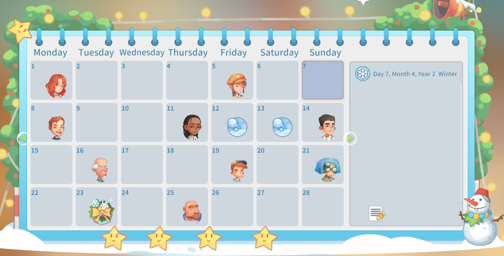 Calendar Wikia My Time at Portia Fandom