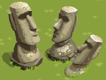 Giant moai statue