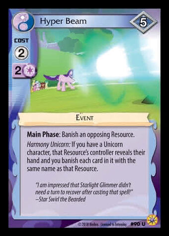 Hyper Beam My Little Pony Collectible Card Game Wiki Fandom - cinder pony roblox