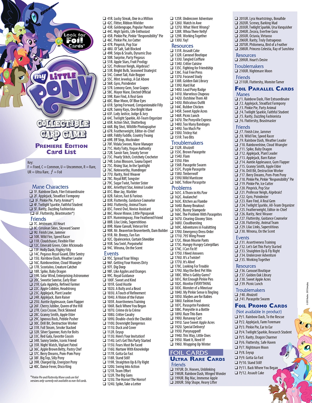 Image CardList Premiere.png My Little Pony Collectible Card Game