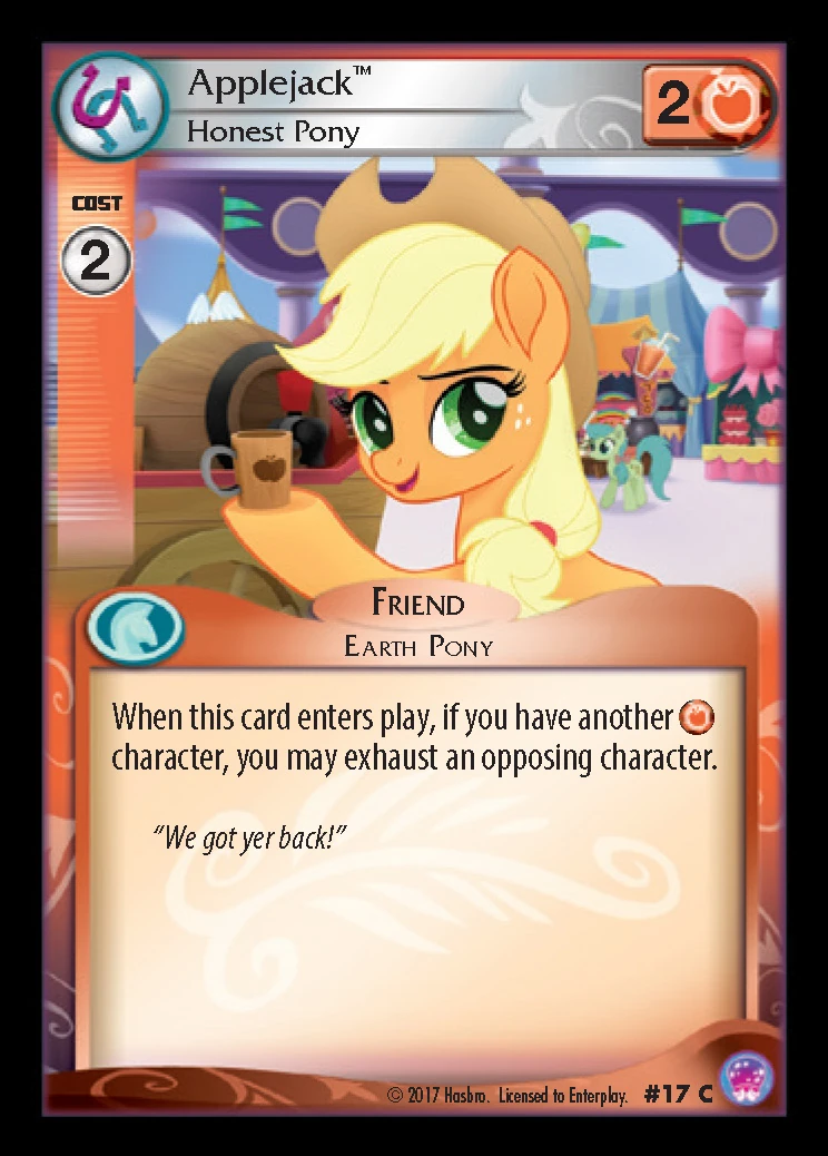 Applejack, Honest Pony My Little Pony Collectible Card Game Wiki Fandom