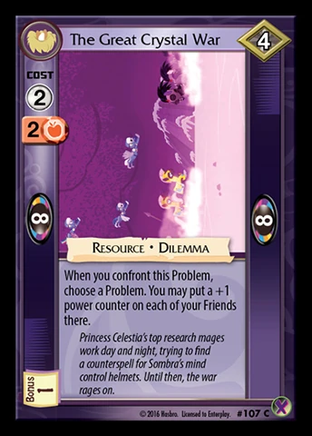 The Great Crystal War  My Little Pony Collectible Card 