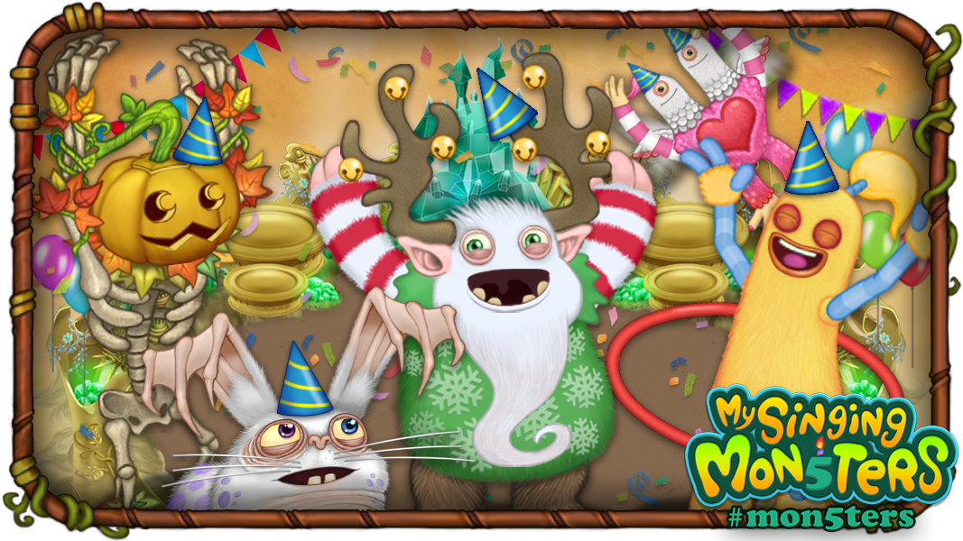 Поющие монстрики игра. Мои Поющие монстры Йоле. My singing Monsters экран загрузки. My singing Monsters с днем рождения.