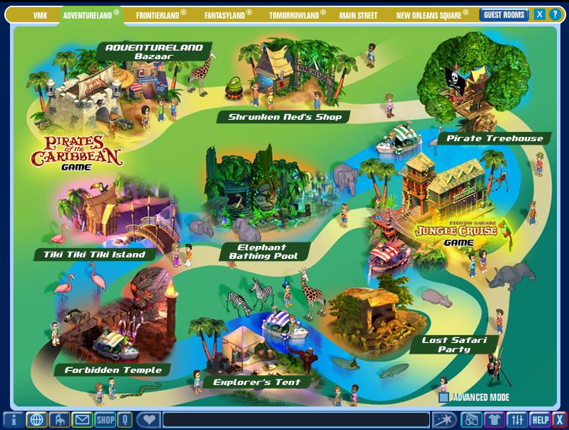 what was the disney online game virtual magic kingdom