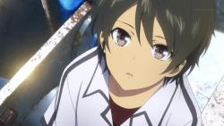 Nagi no asukara-01-tsumugu-human-fisherman-surprised-confused-rival