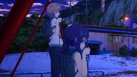 Kaname and Chisaki have a talk