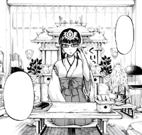 Aiko gets ready to read fortunes
