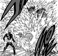 Meliodas piercing right through Guila and Jericho defense