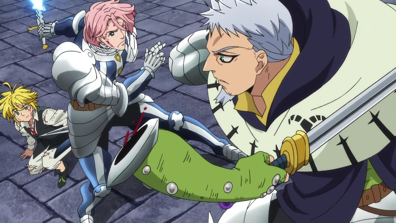 Image - Gilthunder protecting Meliodas and cutting Hendrickson's arm