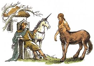 Unicorn from Narnia, illustration