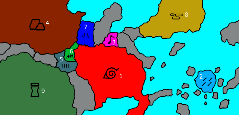 Страны наруто карта