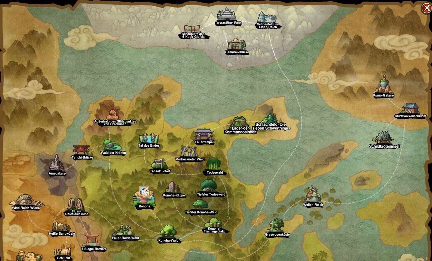 Weltkarte | Naruto Online Wikia | Fandom