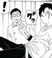Katasuke usa a prótese de Naruto em Kawaki
