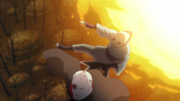 Shin utiliza al clon como escudo humano