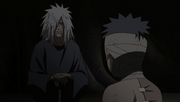 Madara falando com Obito no passado