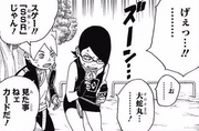 Boruto sorprendido por la carta que encontró Sarada